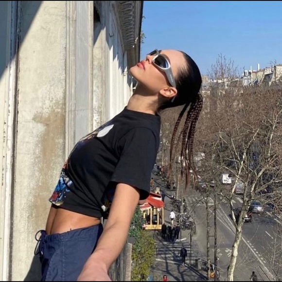 Authentic Balenciaga METAL RECTANGULAR SUNGLASSES IN SILVER New With Tags - Picture 14 of 16